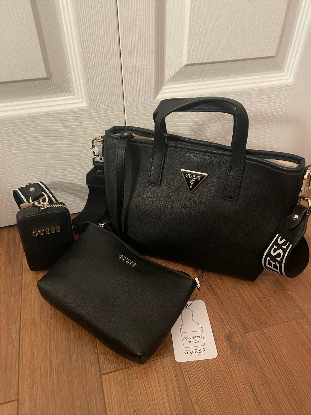GUESS Black Latona Mini 3 Piece Bag Set 🆕 🖤